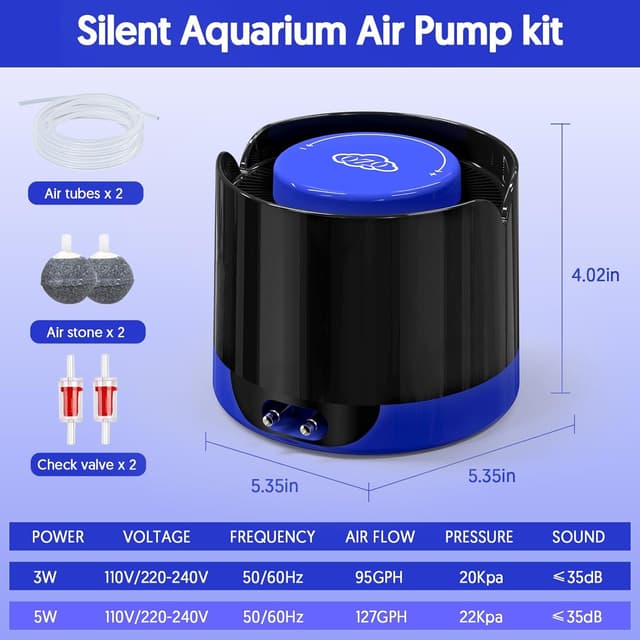 Thumbnail 6 de QZQ Aquarium Air Pump 3W adjustable aerator 🐠