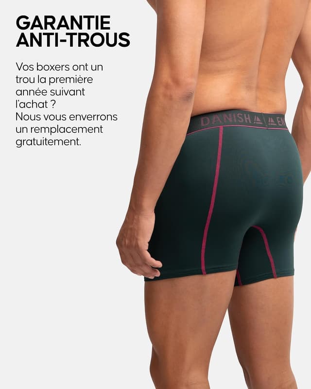 Thumbnail 3 de DANISH ENDURANCE Boxers de course 6 pièces 🩲