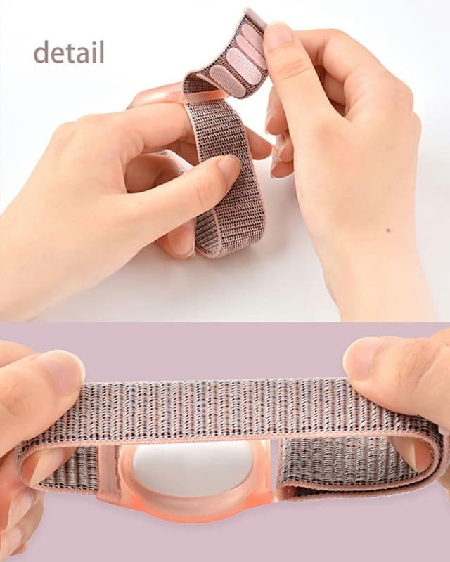 Detalle de SinChic AirTag wristband for kids – adjustable nylon anti-lost band for toddlers