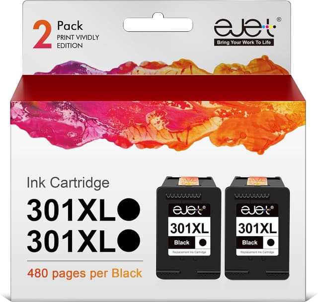 Detalle de ejet 301XL Druckerpatronen Schwarz 2er-Pack