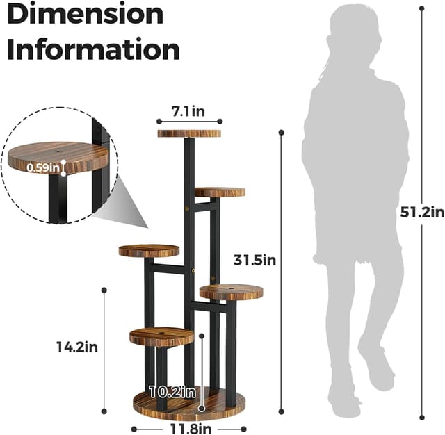 Detalle de Bamworld 5 Tier Plant Stand corner shelf