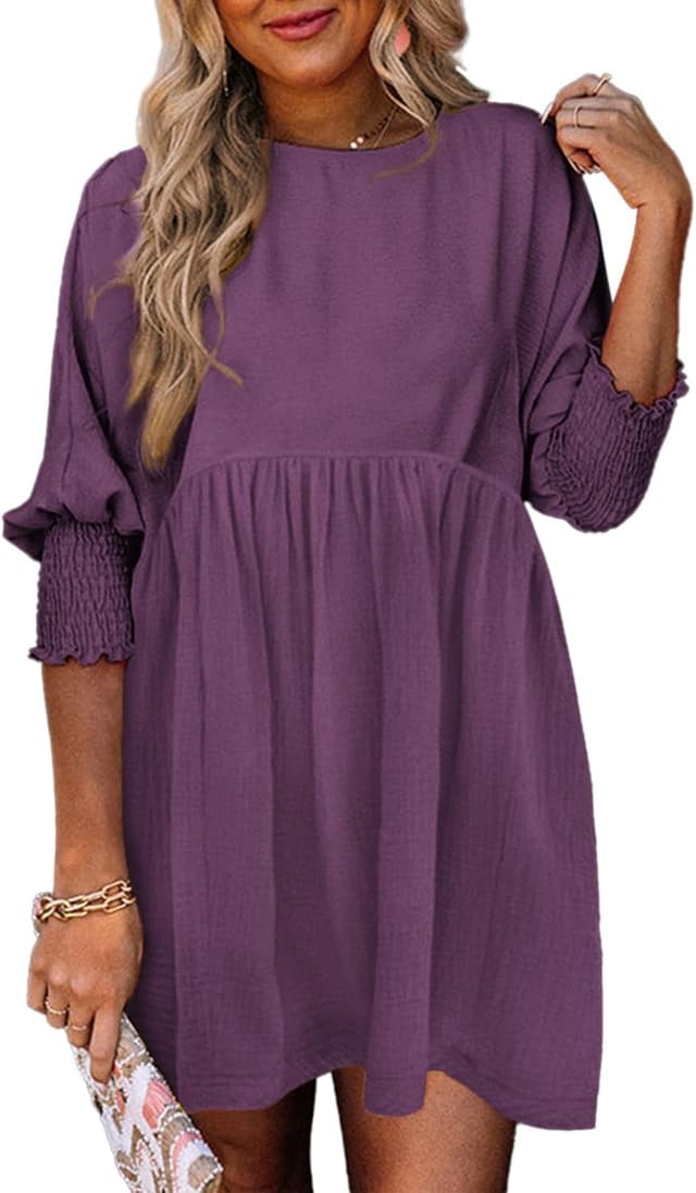 Thumbnail 6 de Dokotoo Women’s Casual Tunic Dress with Empire Waist & Lantern Sleeves