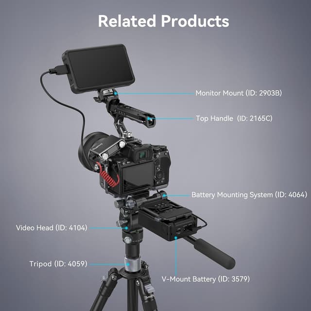 Thumbnail 6 de SMALLRIG Cage Kit 4308 mit Kabelklemme und Arca-Swiss-Schnellwechselplatte für Sony Alpha 7R V/7 IV/7S III