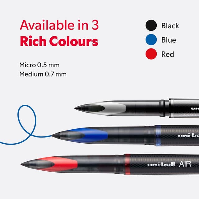 Detalle de Uni-Ball UB-188 Micro : pack de 12 stylos à bille à encre permanente bleu (0,5 mm)