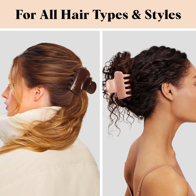 Thumbnail 5 de Kitsch Plastic Puffy Claw Clip 3.15" for Thick Hair đ