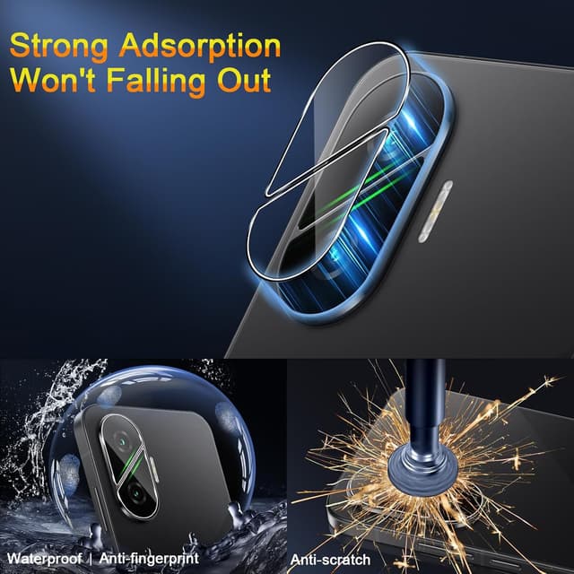 Detalle de QULLOO Schutzfolie für Xiaomi Poco F7: 2x Displayschutz + 2x Kameraschutz aus 9H-Glas