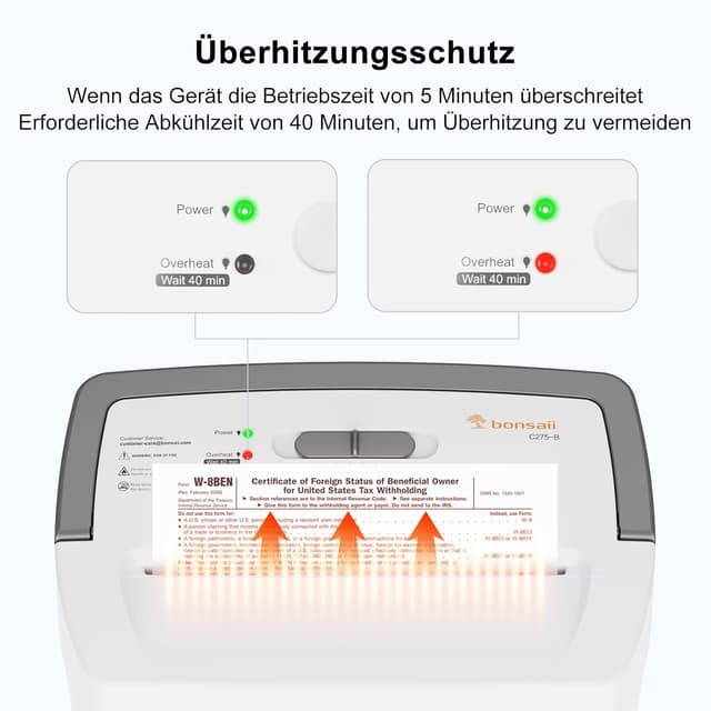 Thumbnail 4 de Bonsaii C275-B Aktenvernichter P4, 10 Blatt 📄