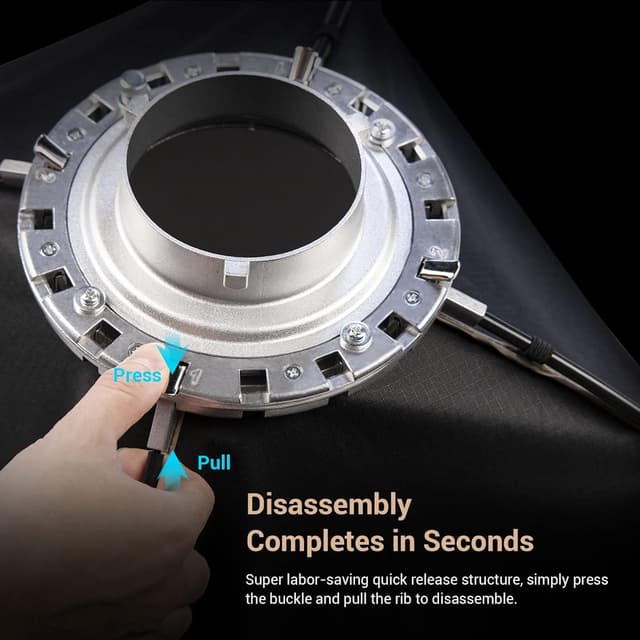 Detalle 2 de SMALLRIG Rectangular Softbox 60 x 90cm Quick Release Bowens Mount (3930)