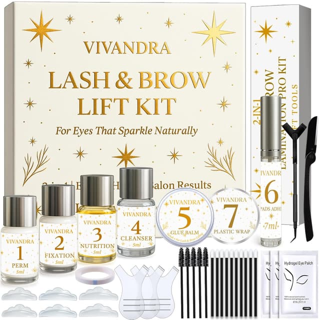 Detalle de 2-in-1 Wimpernlifting & Augenbrauen Lifting Set – Profi Brow Lamination Kit für dichtere Brows & geliftete Wimpern