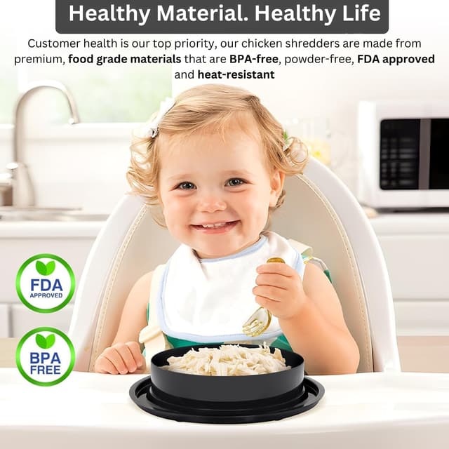 Detalle de SoLuna.® Chicken Shredder 30cm (XL, 3 layers) for pulled chicken, pork & veg