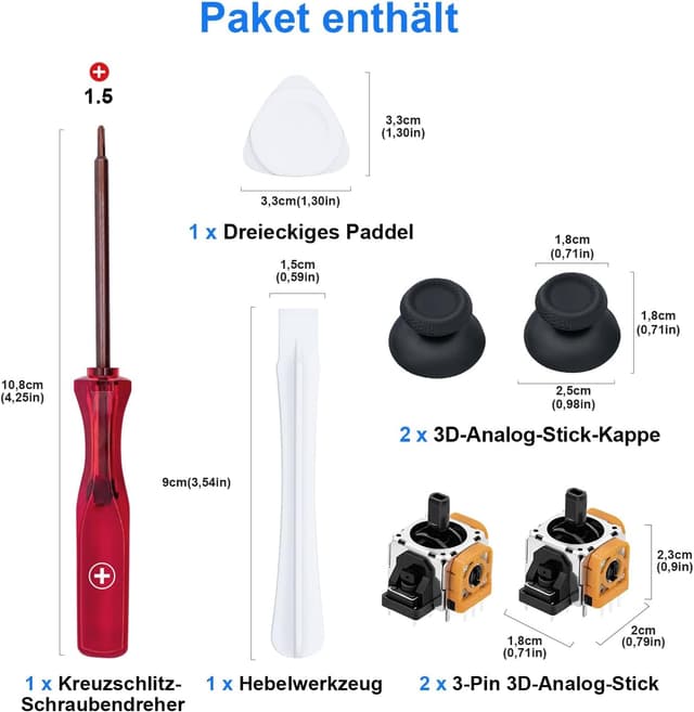 Thumbnail 6 de Wigearss Analog-Stick Ersatz & Reparatur-Set für PS5 DualSense Controller