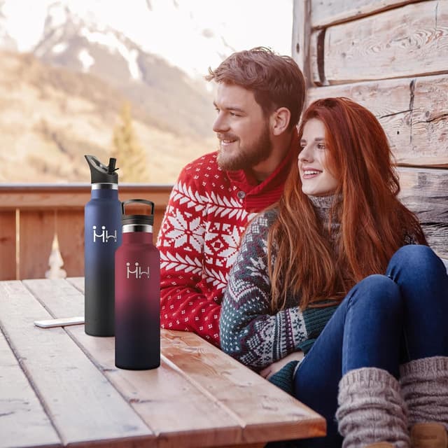 Thumbnail 2 de Motswedi Gourde 750 ml sans BPA rouge noir