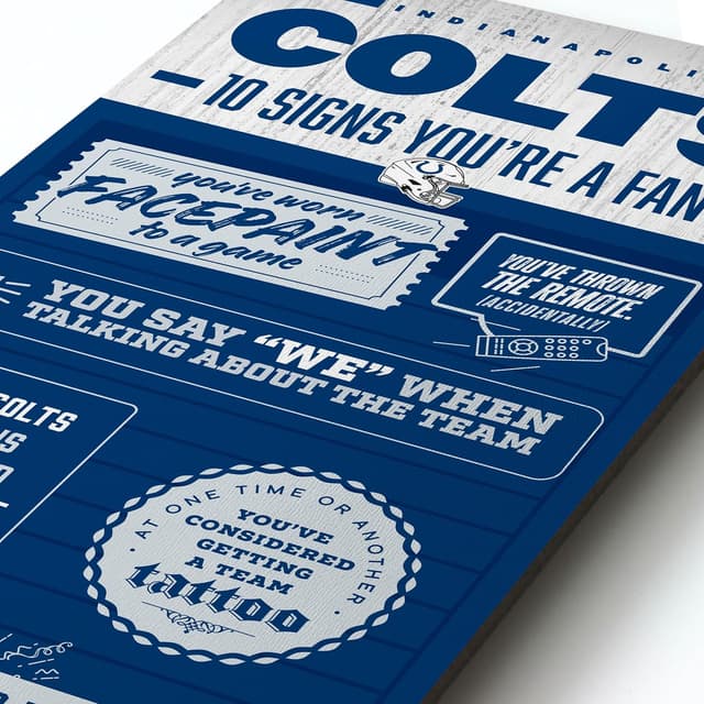 Detalle 2 de YouTheFan Officially Licensed NFL 6x19 Top 10 Signs 3D Banner Wall Decor