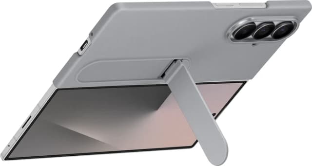 Detalle 1 de Samsung Galaxy Z Fold 7 Backcover aus Silikon in Grau – Schutz für Fold7 mit Aussparungen