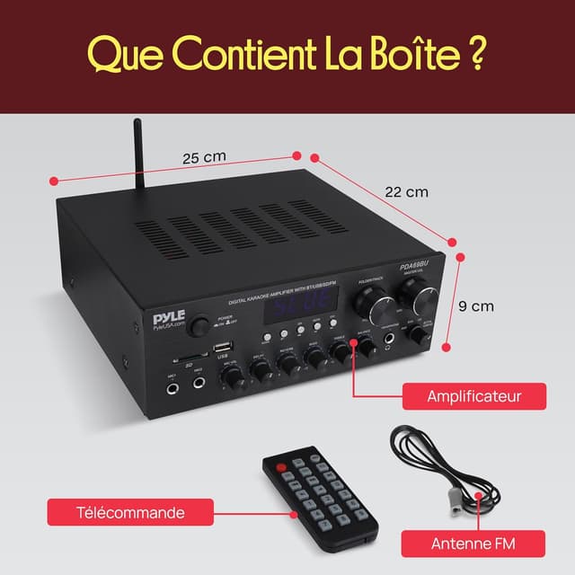 Thumbnail 6 de Pyle Ampli Bluetooth 300W