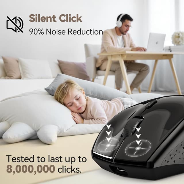 Thumbnail 6 de TECKNET PRO Wireless Mouse Jiggler 6400 DPI