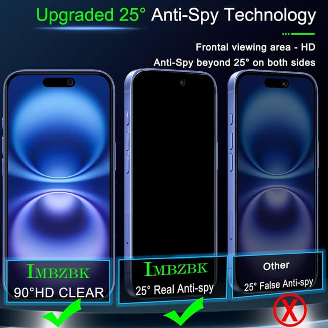 Detalle de Pellicola privacy iPhone 16 Plus 0,28 mm