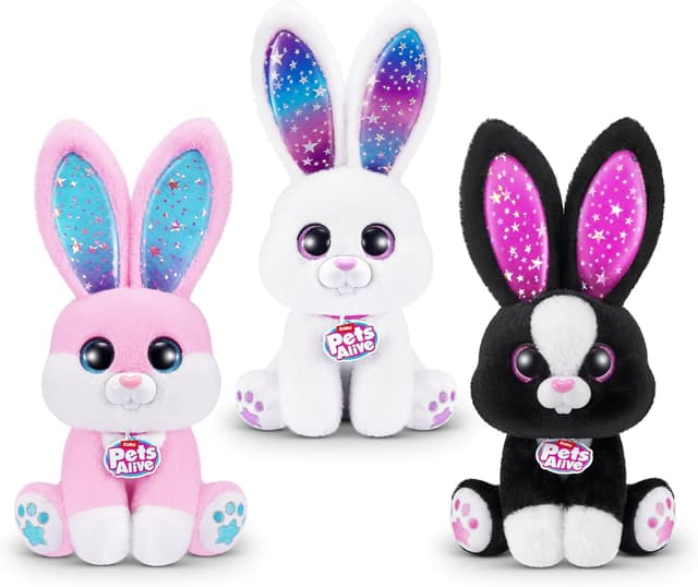Detalle 2 de Pets Alive Magic Bunnies ZURU 🌸 Peluche interactivo sorpresa Pink