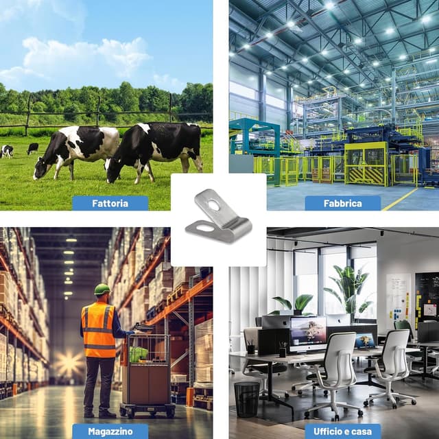 Detalle 2 de iHYTOON Zaun-Drahtklemmen aus Edelstahl für Schweißdraht (für Zaunbefestigung, 300 Stück)