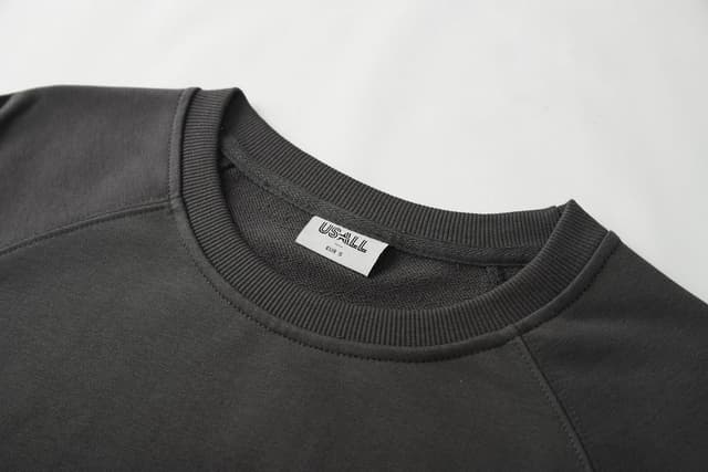 Detalle de USALL Herren-Sweatshirt mit Rundhalsausschnitt aus Baumwolle (Maschinenwäsche)