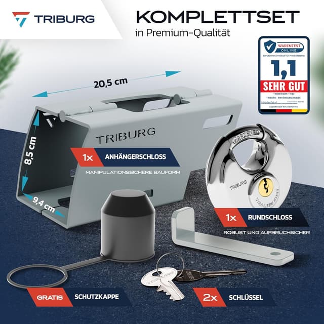 Detalle 2 de TRIBURG Anhängerschloss Rundschloss