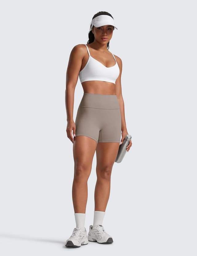 Detalle de CRZ YOGA Donna Butterlift pantaloncini yoga a vita alta senza cuciture frontali