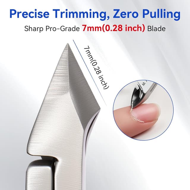 Detalle de Makartt pince à cuticules de précision : coupe-cuticules à mâchoires complètes