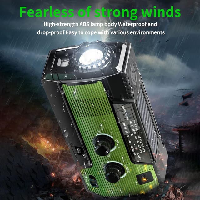 Thumbnail 3 de Wind Up Solar Radio SOLARBABY Emergency Radio though self-powered with 4000 mAh battery