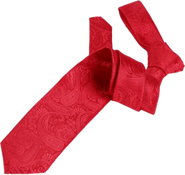 Detalle de Alizeal men’s paisley tie and pocket square set (tie and hanky) for weddings, business and smart casual