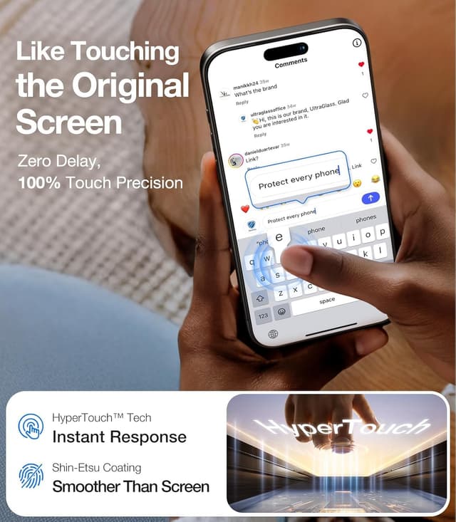 Thumbnail 6 de UltraGlass Unbreak iPhone 16 Pro 2-pack tempered glass