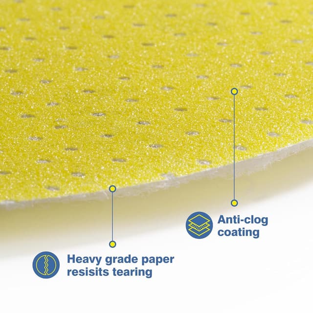 Detalle de Selead Schleifpapier 225 mm Klett-Dauer-Schleifpads (Korn 120) – 25 Schleifscheiben perforiert