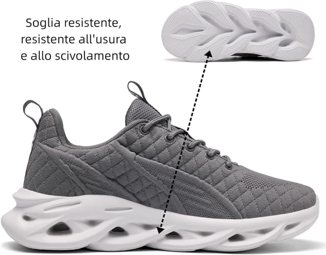 Detalle 2 de TIANZEBEN Herren Sneaker für Running