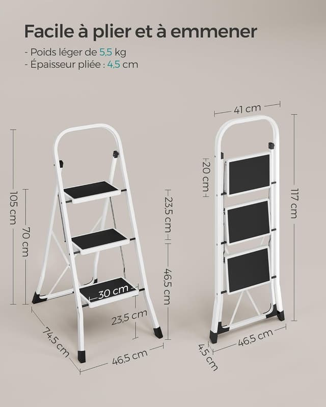 Thumbnail 4 de Escabeau pliable SONGMICS, 150 kg