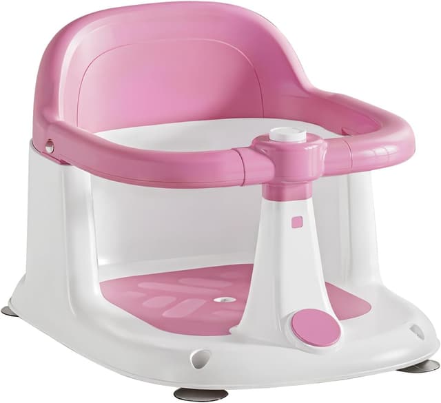 Detalle de UBRAVOO Baby Bath Seat (6-24 Months) with 4 Suction Cups – Non-Slip Infant Bath Tub Chair, Pink