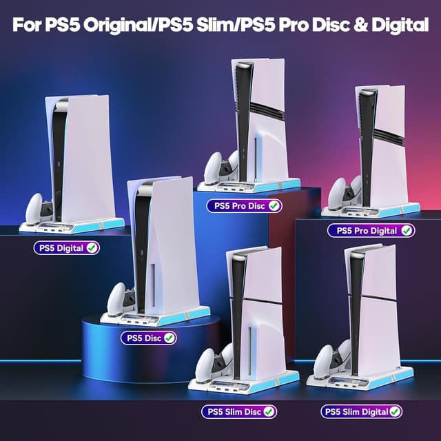 Detalle de PS5 Cooling Station with 4-Level Fan