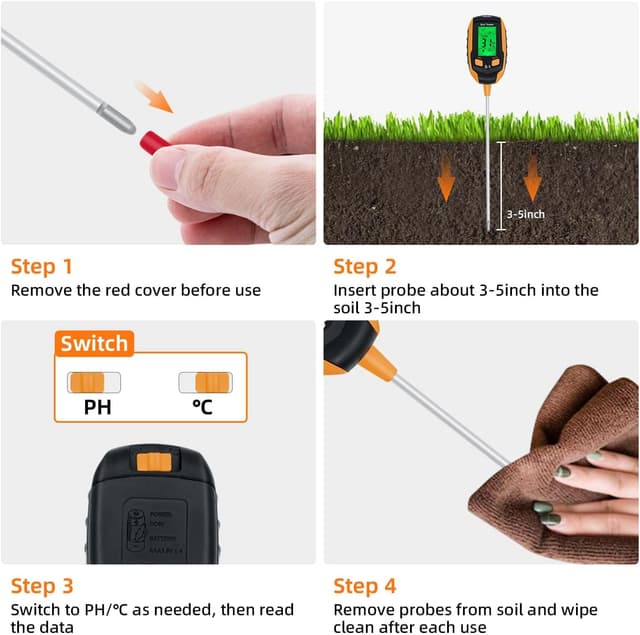 Thumbnail 2 de McBazel Soil Meter 4-in-1 moisture PH