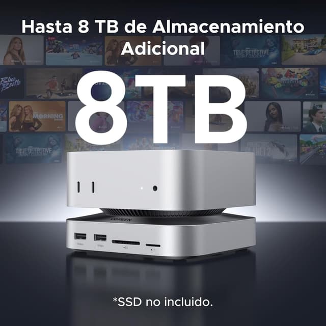 Detalle 2 de UGREEN Docking Station Mac Mini M4 M4 Pro 🚀 10 en 1 con SSD y puertos