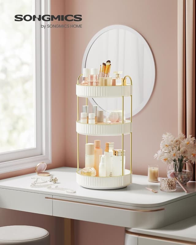 Detalle de SONGMICS Make-up Organizer drehbar 3 Ebenen