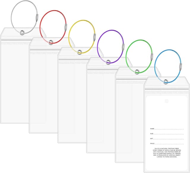 Detalle de Vicloon Porta etichette per valigia da crociera: 6 pezzi in PVC impermeabile con portatarghe trasparente