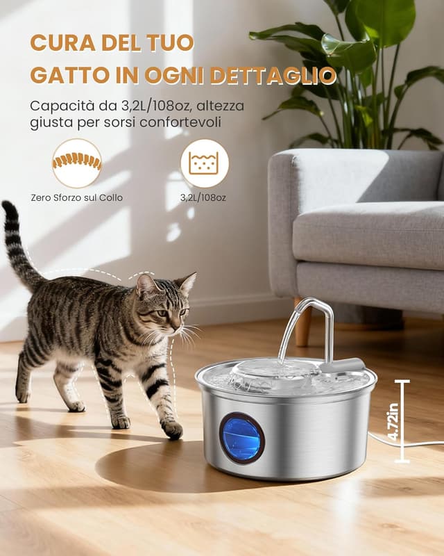 Thumbnail 2 de Kittyspout Fontana 3,2 L acciaio inox