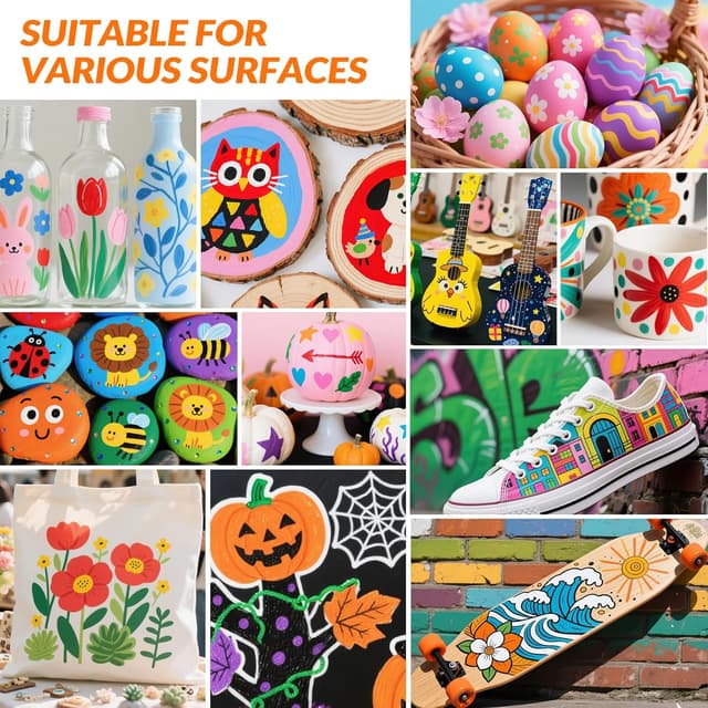 Thumbnail 1 de Lamitocs 60 colori pennarelli acrilici doppia punta 🎨