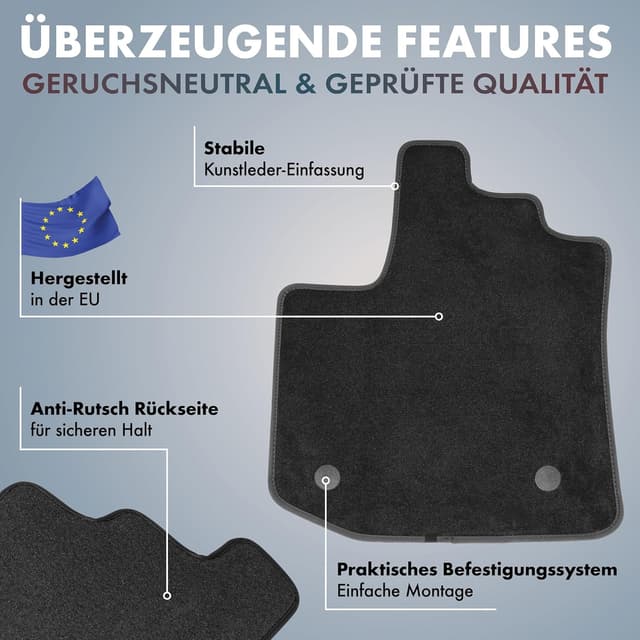 Thumbnail 3 de WALSER Premium Alfombras velour para VW Passat B8 2014