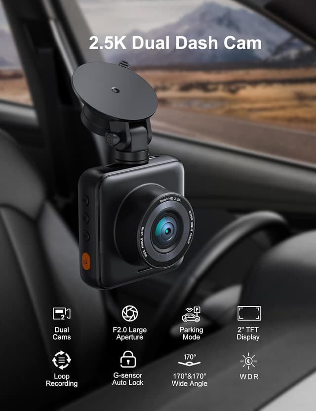 Detalle 2 de iZEEKER iD220 2.5K Dual Dash Cam