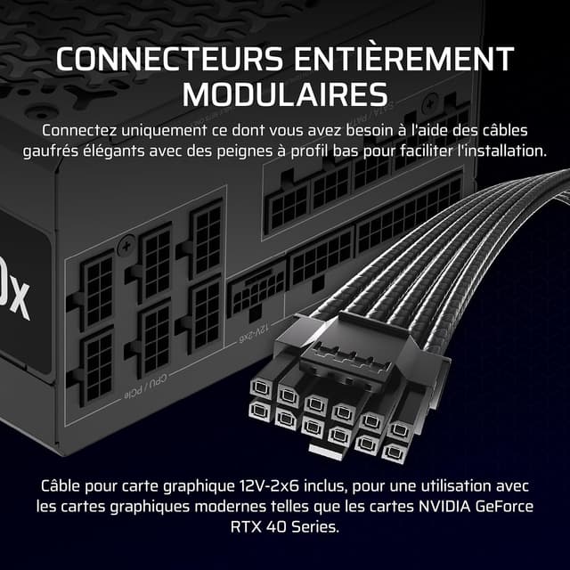 Thumbnail 4 de Corsair RM1000x alimentation modulaire 1000 W ⚙