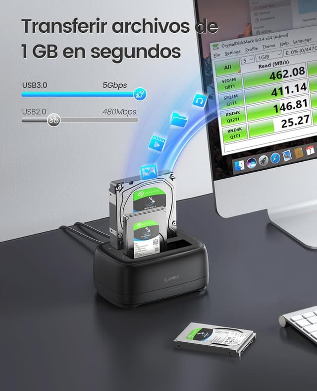 Thumbnail 2 de ORICO DD28U3 Dock doble USB 3.0 18 TB