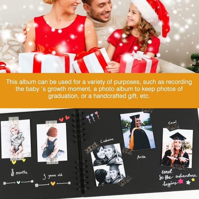 Thumbnail 6 de YILEEY Fotoalbum Scrapbooking Set 80 Seiten