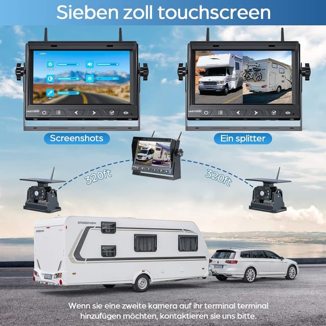 Detalle 2 de VASTEND VS-7A Rückfahrkamera kabellos Solar