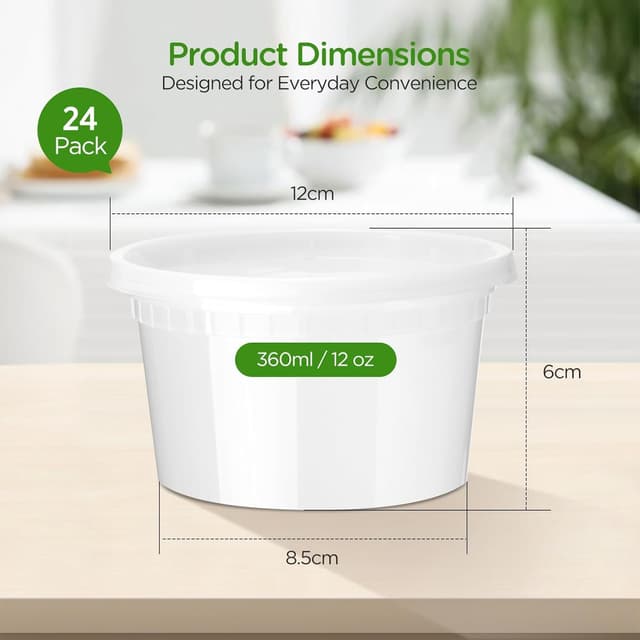 Thumbnail 2 de VINATO Recipientes Herméticos 24 pcs 360 ml