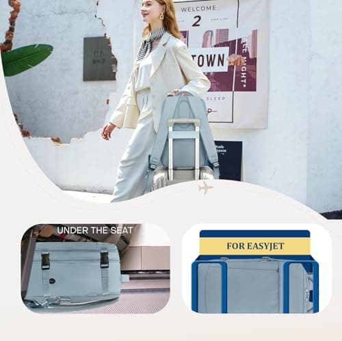 Detalle 2 de Yankony mochila de viaje cabina 30L 45x36x20 con bolsillo antirrobo (azul)