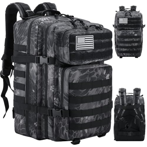 Detalle 2 de Delgeo Mochila Táctica 45L Militar Plegable Impermeable con sistema MOLLE (45 x 30 x 20 cm)